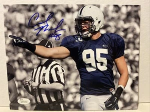 Foto firmada por Carl Nassib de los Leones Nittany de 8x10 JSA - Imagen 1 de 5