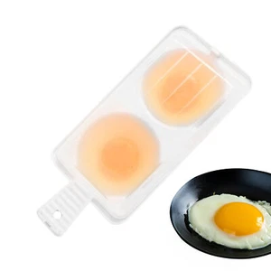 Microwave Egg Poacher Diy Egg Cooker 2 Eggs Capacity Steamer Home Breakfast NEW - Picture 1 of 12
