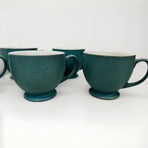 Denby England ‘Luxor’ Blue / Green Footed Tea Cups - Vintage (22) - Picture 1 of 5