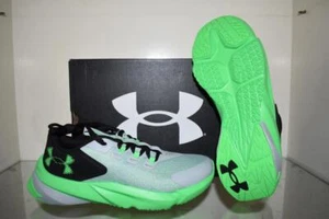 Under Armour Boys’ GS Scramjet 5 Running Shoes 3025535 102 Gray/Bright Green NIB - Picture 1 of 3