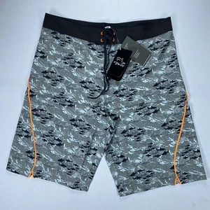 Black Tip OFFSHORE BOARD SHORT Fishing SHARK REEF Mens Swimming Shorts Size 38 - Picture 1 of 12