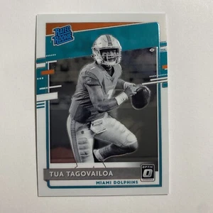 2020 PANINI DONRUSS OPTIC TUA TAGOVAILOA BLACK AND WHITE RATED ROOKIE NO 302 - Picture 1 of 6