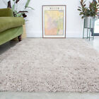 Soft Beige Shaggy Rug Non Shed Deep Living Room Rugs Fluffy Long Hallway Runners