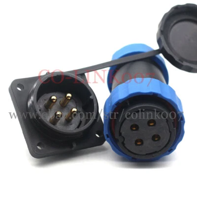 SD28 4Pin Waterproof Connector, Aviation Circular LED power Signal Plug Socket - Image 1 of 4