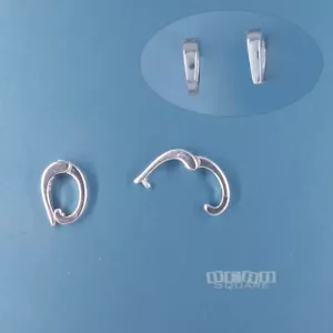 2 Sterling Silber Klapp Anhänger Kaution Verbinder/Kürzer/Verstärker 8mm #44326 - Bild 1 von 4