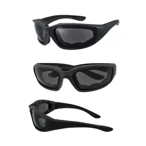 1 or 3x Chopper Foam Padded Riding Glasses Goggles Cycling Motorcycle Sunglasses - Picture 1 of 26