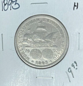 1893 MEDIO DÓLAR DE PLATA CONMEMORATIVO EXPO ~BONITA MONEDA~ REF#H - Imagen 1 de 2