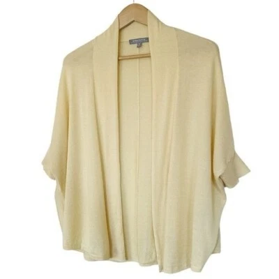 Neiman Marcus Collection Womens Silk Cashmere Cardigan Sweater Size S Yellow - Image 1 of 4