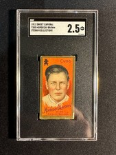 1911 T205 Gold Border Sweet Caporal Mordecai Brown Texan Collection SGC 2.5 Gd+