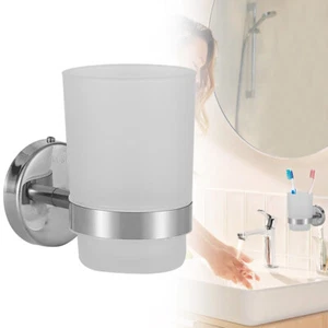 Toothbrush Holder Wall Mounted Tumbler Bathroom Accessory Stainless Steels - Picture 1 of 9