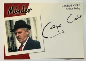 MINDER : GEORGE COLE as ARTHUR DALEY AUTOGRAPH CARD STRICTLY INK A1 - Picture 1 of 2