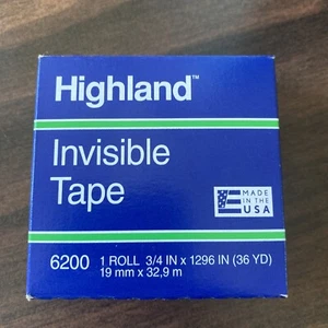 Highland™ Invisible Tape 6200, 3/4 in x 1296 in Boxed - Picture 1 of 2