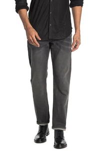 NEW John Varvatos Jeans in Charcoal W30"xL32" Classic Straight 99% Cotton  - Picture 1 of 12