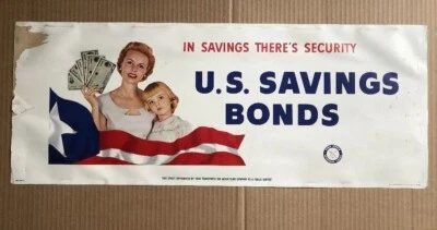 Póster publicitario original vintage de US Bonds años 50 guerra madre e hija 1957 - Imagen 1 de 4