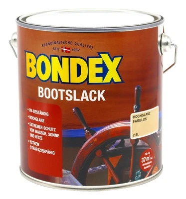 Bondex Bootslack Klarlack farblos 2,5L farblos Lack UV Holzlack - Bild 1 von 4