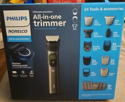 Philips Norelco All In One Trimmer 24 Tools Accessories Case New SEALED Box - Image 1 of 3