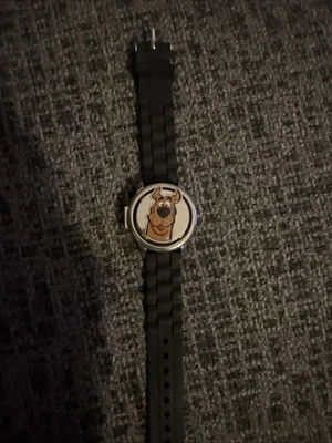 Scooby-Doo SPINS Spinner LCD Black Rubber Band Watch" Warner Brothers Bros. Toys - Image 1 of 4