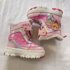 Nickelodeon PAW PATROL Toddler Girls Winter Snow Boots size 8 EUC - Picture 1 of 8