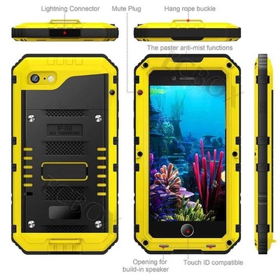 Shockproof Rugged Metal Case For iPhone IP68 Waterproof Cover + Screen Protector - Image 1 of 4