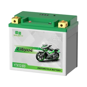 Motorcycle Battery YTX12-BS | Lithium Powersports Battery 12.8V 6Ah... Fast Ship - Picture 1 of 7