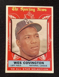 1959 TOPPS HIGH NUMBER WES COVINGTON ALL-STAR #565 BV $40 NRMT-MINT - Picture 1 of 2