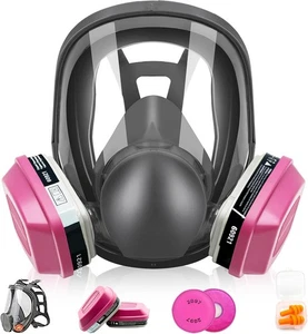 Full Face Respirator Mask - Reusable with Filters 60921 6800-60921 - Picture 1 of 8