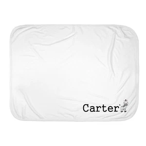 Baby Boy Personalized Custom Zoo Safari Zebra Receiving Blanket - Picture 1 of 12
