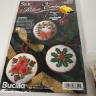 Set Of 3 Holiday Needlepoint Embroidery Kits New Unopened Ornaments And Banner