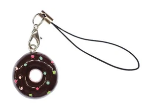 Donut Chocolat Doughnut Téléphone Miniblings Déco Portable Biscuits Gâteau Braun - Photo 1 sur 4