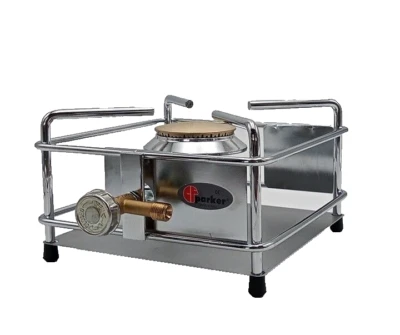 PARKER Hockerkocher 2,5kW, verchromt, Propan inkl. Anschlussset, Campingkocher, Outdoor