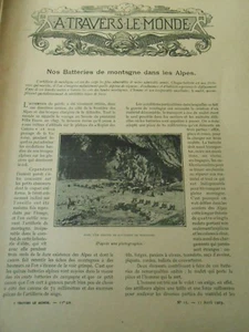 Batteries Montagne les Alpes - Pierres écrites Algéro Maroc Gravure Article 1903 - Foto 1 di 3