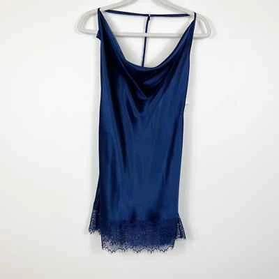 Lencería Dreamgirl cuello drapeado correa trasera en T nueva con etiquetas talla mediana medianoche Foto 1 de 4