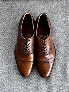 aldo italian leather oxford dress shoes for men size 42.5 - Picture 1 of 6
