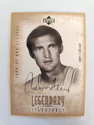 JERRY "The LOGO" WEST 2000-01 UD Legends Legendary Signatures On Card Auto SP - Image 1 of 4