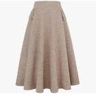 NWT IDEALSANXUN Women’s Fall/Winter High Waist Plaid Slim A-line Long Skirt