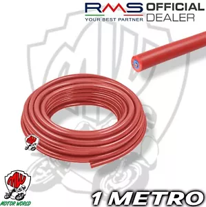 1 metro Cavo candela standard in gomma Rosso morbido 7 mm. Moto Scooter Auto Atv - Imagen 1 de 1
