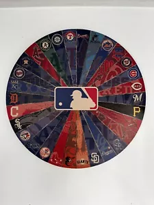 MLB Logos Round Wooden Board 24” - Picture 1 of 3