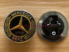 Black Gold Bonnet Flat Star Badge For Mercedes Benz A B C E S SLK Class 57mm Mercedes-Benz slk-class