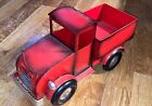 Large Primitive Style Tin Decorative Red Pickup Truck 17?X 10?