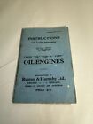 VINTAGE RUSTON HORNSBY OIL ENGINES Instructions VQ VQB VQBN Lincoln Book Guide