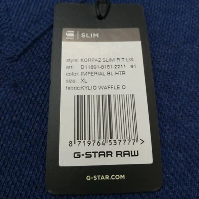 Sudadera G-Star Raw Para Hombre Korpaz Kylio Waffle Calce Ajustado Manga Larga Talla XL Foto 1 de 4