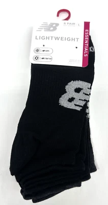 New Balance Lightweight No Show 6 Pack Socks Adult Large Black White Grey - Image 1 of 4