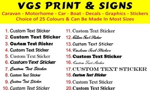 2x 400MM MUSTOM TEXT AUFKLEBER AUFKLEBER AUTO VAN SCHAUFENSTER NAME FAHRRAD PERSONALISIERT - Bild 1 von 3