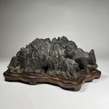 Japanese Natural Viewing SUISEKI Rock Stone BONSAI 9.4 inch Mountain Shape