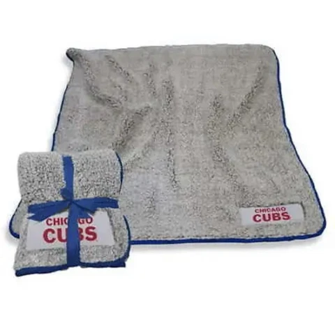 Logo Brands Logo Chair MLB Chicago Cubs Frosty Fleece Blanket Cover