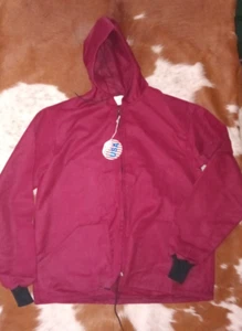 Vintage 70s 80s Ideal Products Cotton Hoodie LARGE Full Zip Made in USA - Bild 1 von 4