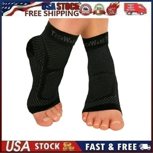 TechWare Pro Ankle Foot Brace Compression Sleeve, Injury Sleeve, Unisex, S/M - Picture 1 of 9