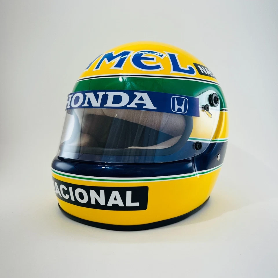 CASQUE CAMEL AYRTON SENNA 1987 (FULL SIZE - SCALE 1/1) NEUF - Photo 1/4