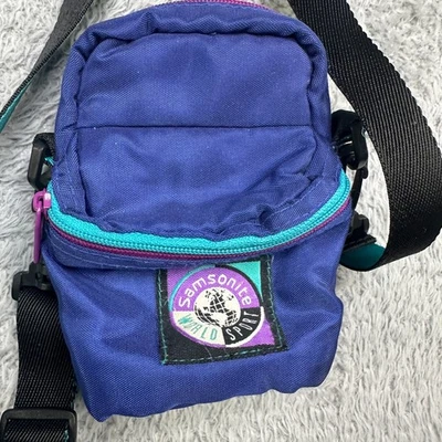 Vintage Y2K Samsonite World Sport Camera Soft Carrying Case 90's Fanny Pack Teal - Image 1 of 4