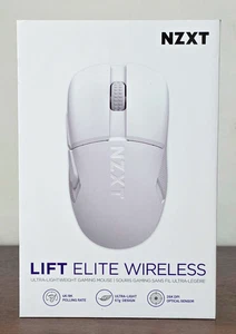 NZXT Lift Elite Wireless Gaming Mouse - White - 57 g - 26K DPI - 70-Hour Battery - Picture 1 of 2